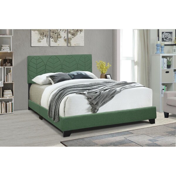Procomfort All-in-One Upholstered Queen Bed, Green - PR3680626