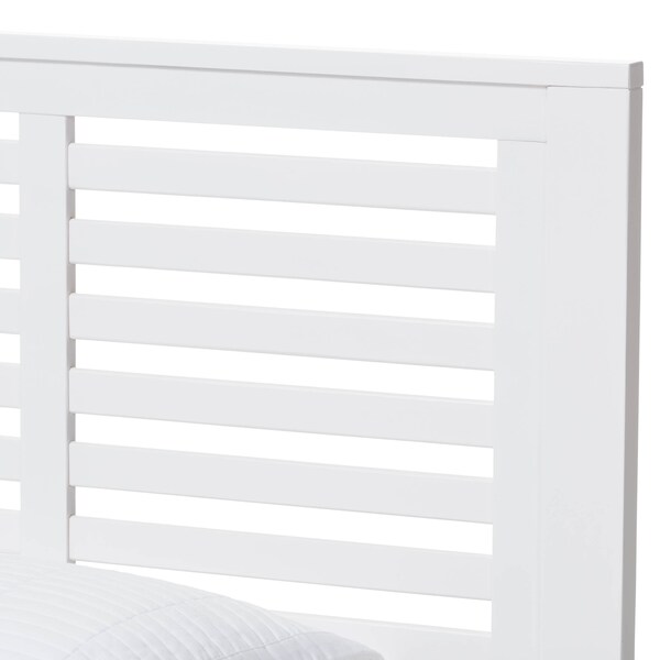 Baxton Studio Sedona Modern White-Finished Wood Twin Platform Bed with Trundle - 143-7875-7891