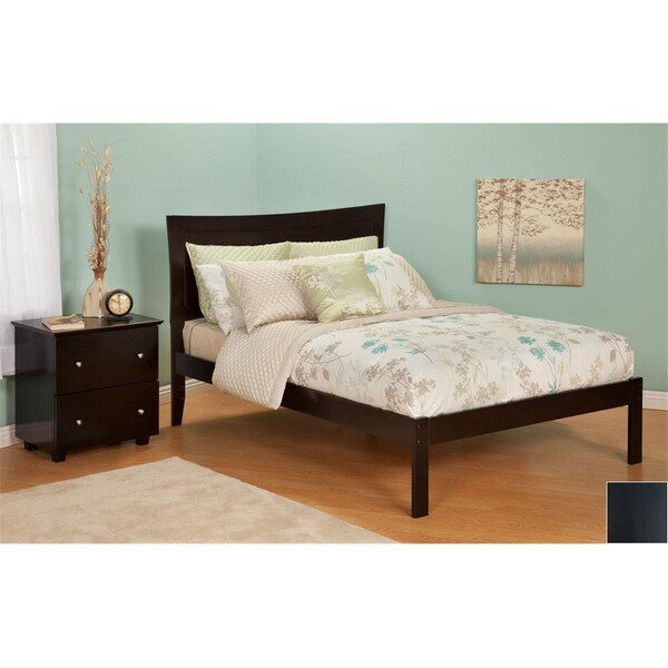 Atlantic Furniture Metro Twin Bed with Open Foot Rail in an Espresso Finish - AR9021001