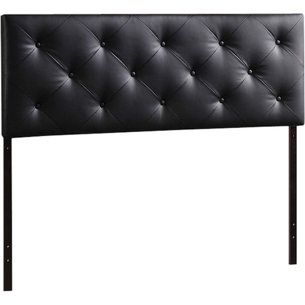 Baxton Studio Baltimore Modern Queen Black Faux Leather Upholstered Headboard - 106-5361