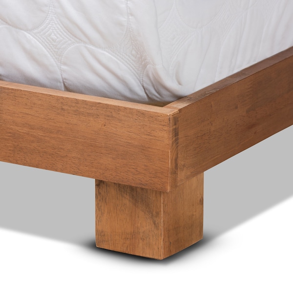 Baxton Studio Haines Modern and Contemporary Walnut Brown Finished Wood Queen Size Platform Bed - 184-11052-ZORO