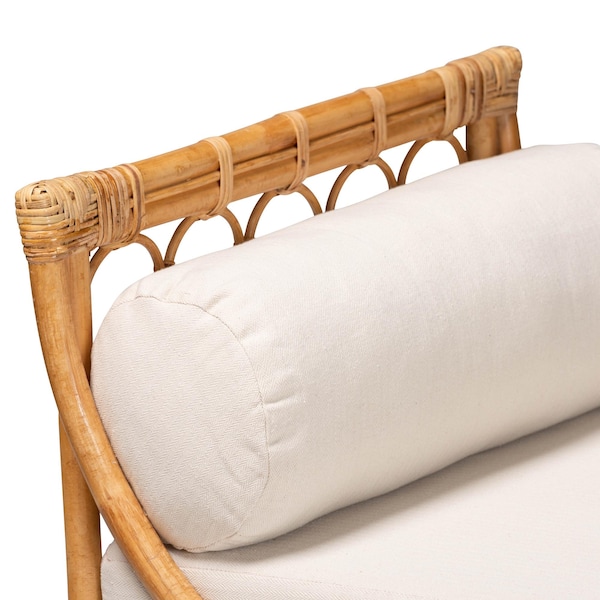 Bali & Pari Macias Modern Bohemian Natural Brown Rattan Daybed - 239-13405-ZORO