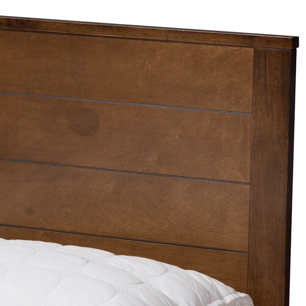 Baxton Studio Catalina Modern Brown-Finished Wood Full Platform Bed - 143-7861