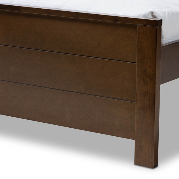 Baxton Studio Catalina Modern Brown-Finished Wood Full Platform Bed - 143-7861