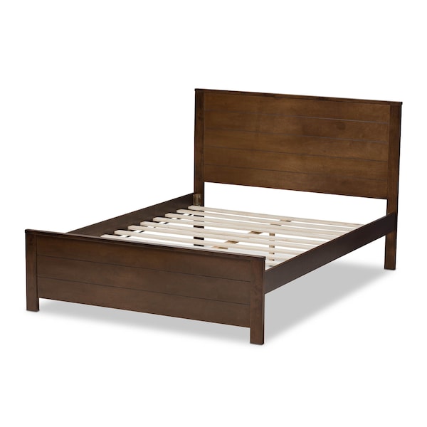 Baxton Studio Catalina Modern Brown-Finished Wood Full Platform Bed - 143-7861