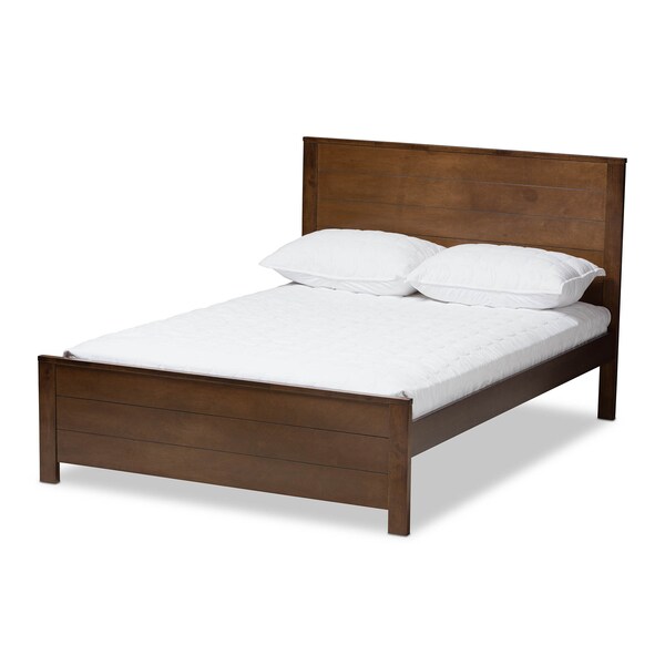 Baxton Studio Catalina Modern Brown-Finished Wood Full Platform Bed - 143-7861