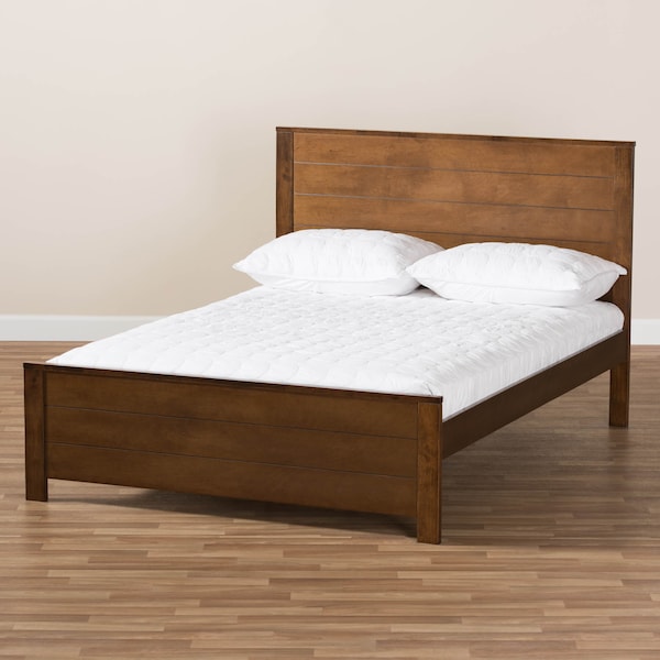 Baxton Studio Catalina Modern Brown-Finished Wood Full Platform Bed - 143-7861