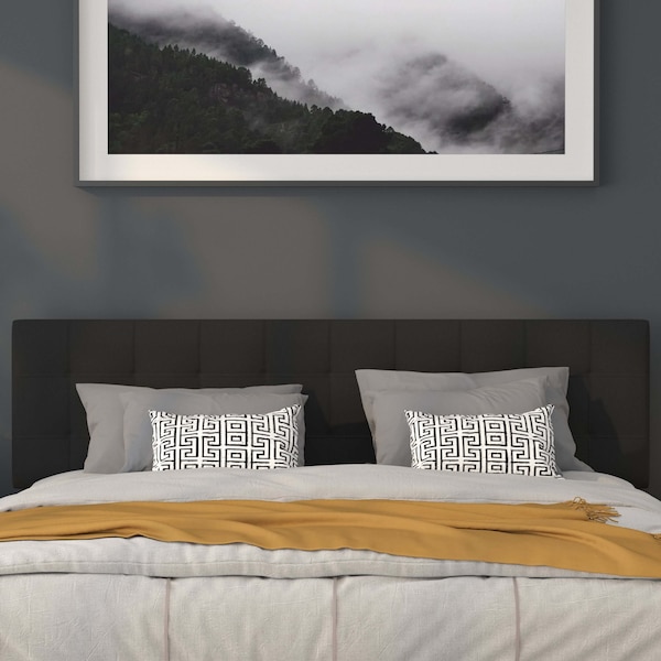 Flash Furniture King, Bedford Headboard, Black Fabric - HG-HB1704-K-BK-GG