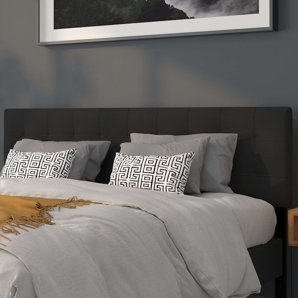 Flash Furniture King, Bedford Headboard, Black Fabric - HG-HB1704-K-BK-GG
