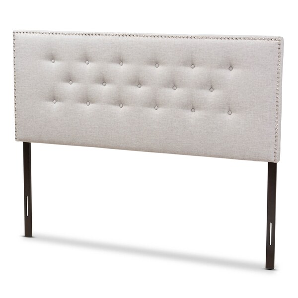 Baxton Studio Windsor Modern Greyish Beige Upholstered King Size Headboard - 142-7751