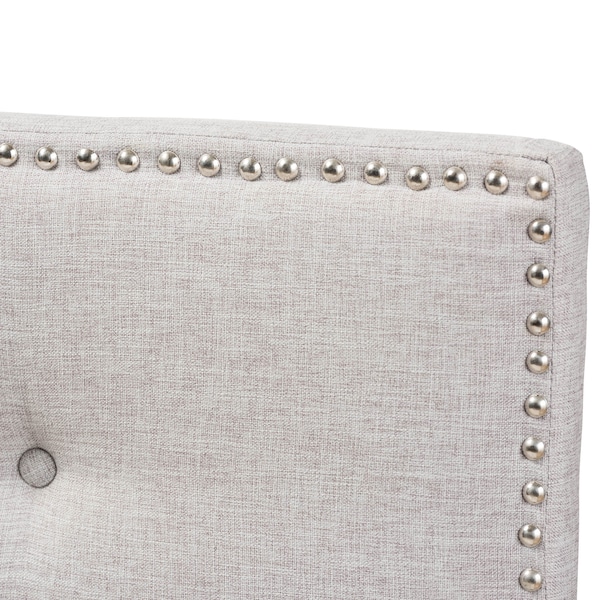 Baxton Studio Windsor Modern Greyish Beige Upholstered King Size Headboard - 142-7751