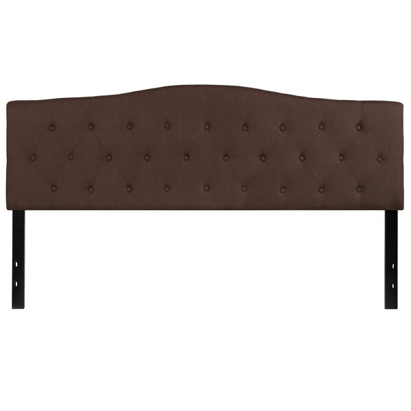Flash Furniture King, Cambridge Headboard, Brown Fabric - HG-HB1708-K-DBR-GG
