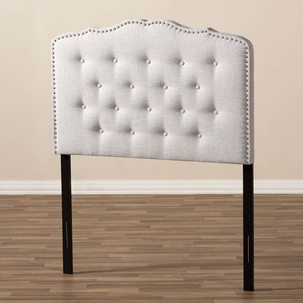 Baxton Studio Lucy Modern Greyish Beige Twin Size Headboard - 135-7272