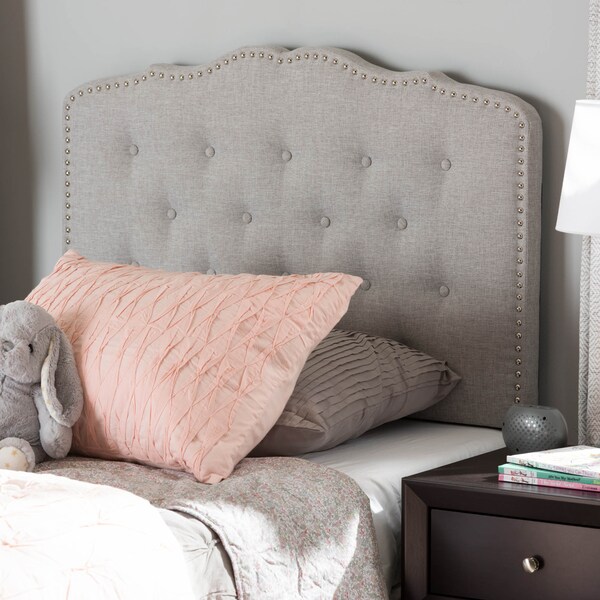 Baxton Studio Lucy Modern Greyish Beige Twin Size Headboard - 135-7272