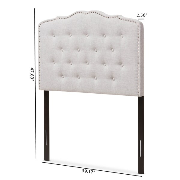 Baxton Studio Lucy Modern Greyish Beige Twin Size Headboard - 135-7272