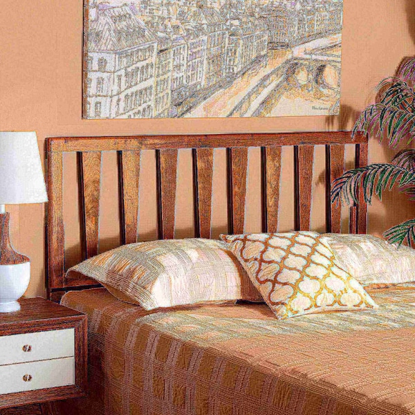 Baxton Studio Duncan Modern and Contemporary Ash Walnut Finished Wood Queen Size Headboard - 181-11102-ZORO