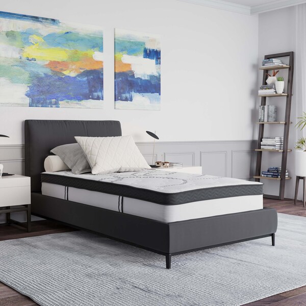 Flash Furniture 10" Hybrid Mattress, Twin Mattress in a Box - CL-E230P-R-T-10-GG
