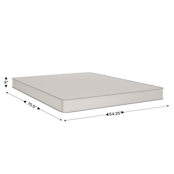 Flash Furniture Dream 6 Inch Hybrid Mattress, Full Size High Density Foam and Innerspring Mattress in a Box - DR-E236-B-F-GG