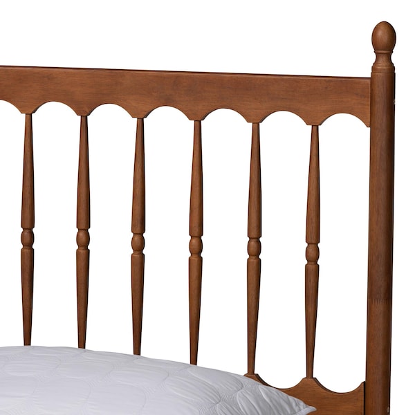 Baxton Studio Deance Retro-Modern Walnut Brown Finished Wood Queen Size Platform Bed - 245-13441-ZORO