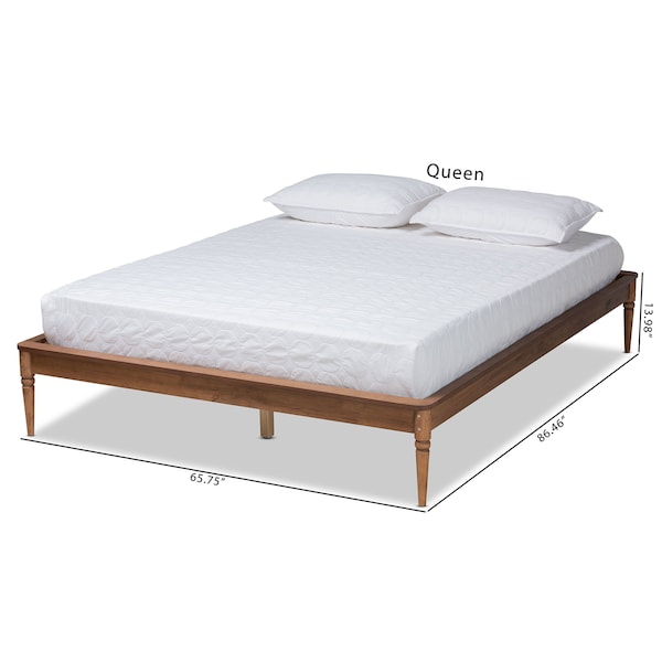 Baxton Studio Tallis Traditional Walnut Brown Finished Wood Full Size Bed Frame - 194-11513-ZORO