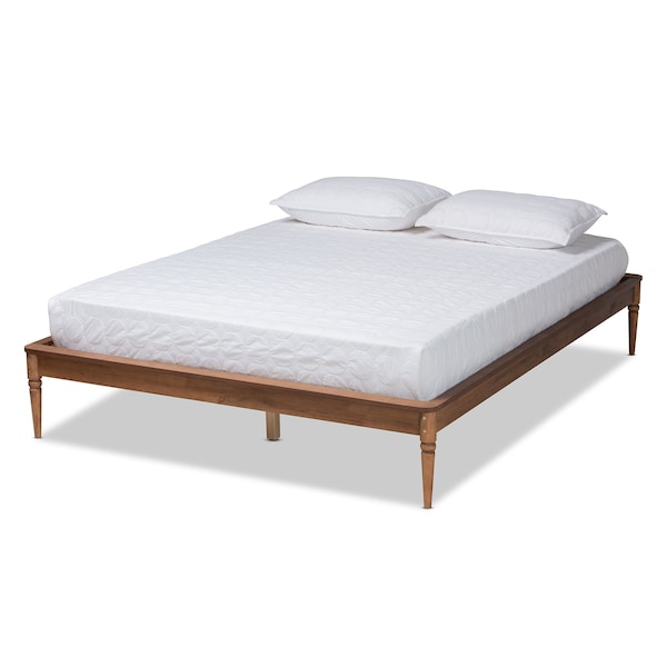 Baxton Studio Tallis Traditional Walnut Brown Finished Wood Full Size Bed Frame - 194-11513-ZORO