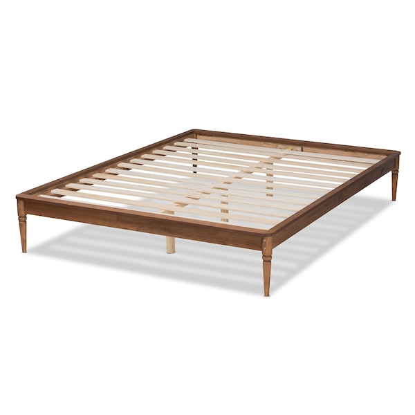 Baxton Studio Tallis Traditional Walnut Brown Finished Wood Full Size Bed Frame - 194-11513-ZORO
