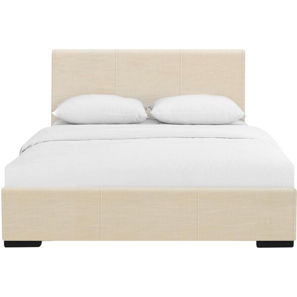 Camden Isle Hindes Upholstered Platform Bed, Beige - Twin Size - 86959