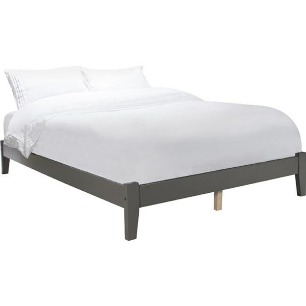 Atlantic Furniture Atlantic Furniture AR8132019 Orlando Full Platform Bed with Flat Panel Foot Board & Twin Urban Trundle Bed - Grey - AR8132019