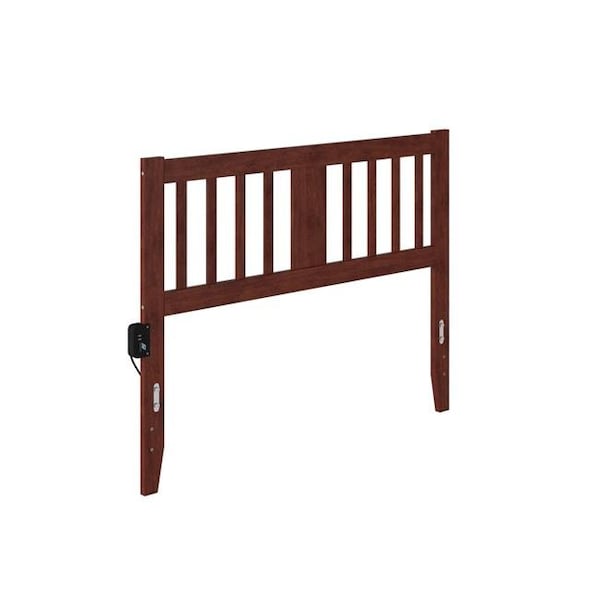Atlantic Furniture Atlantic Furniture AG8900034 Tahoe Full Headboard with USB Turbo Charger; Walnut - AG8900034