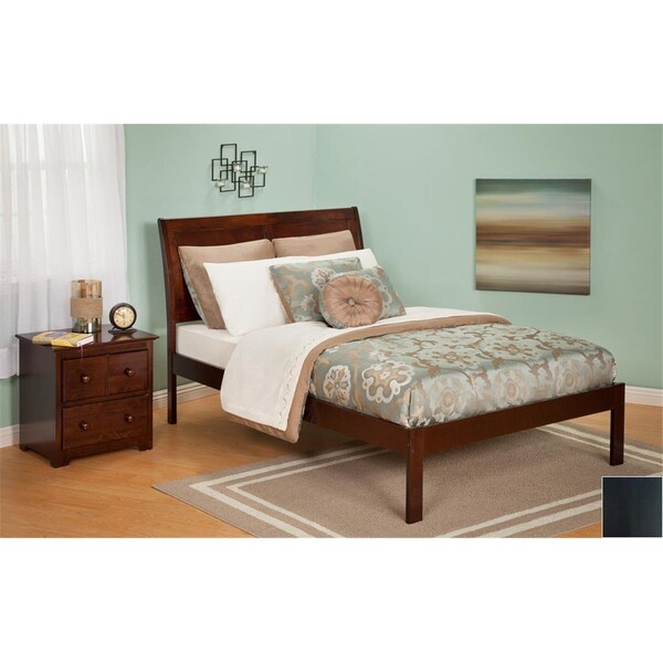 Atlantic Furniture Portland Twin Bed with Open Foot Rail in an Espresso Finish - AR8921001