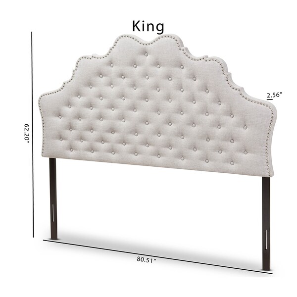 Baxton Studio Hilda Modern Greyish Beige King Size Headboard - 142-7759