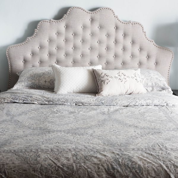 Baxton Studio Hilda Modern Greyish Beige King Size Headboard - 142-7759