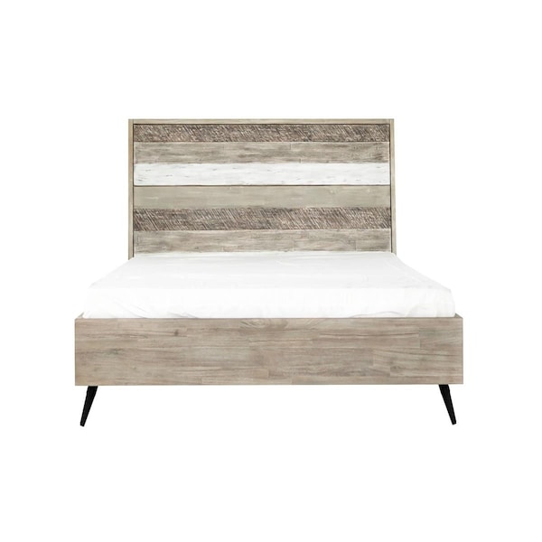 Seatsolutions Bridges Platform Bed in Two Tone Acacia Wood - Queen Size - SE2759487