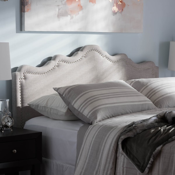 Baxton Studio Nadeen Modern Greyish Beige Full Size Headboard - 134-7250