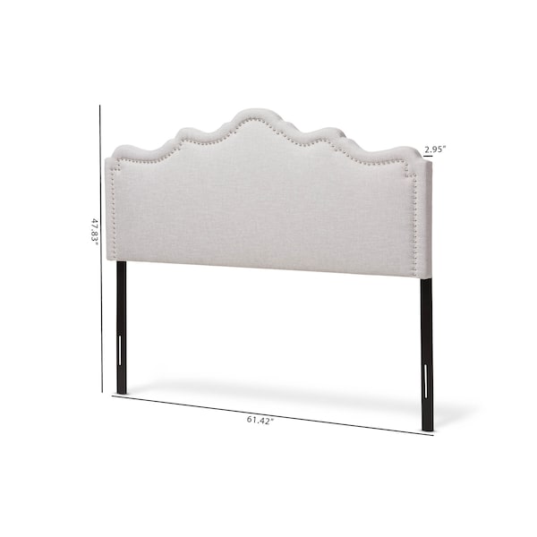 Baxton Studio Nadeen Modern Greyish Beige Full Size Headboard - 134-7250