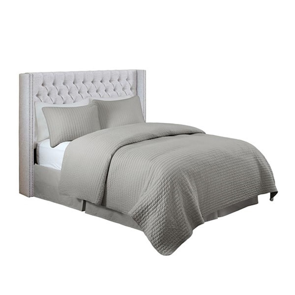 Madison Park Amelia Upholstery Headboard, Queen, Tan - MP116-0357