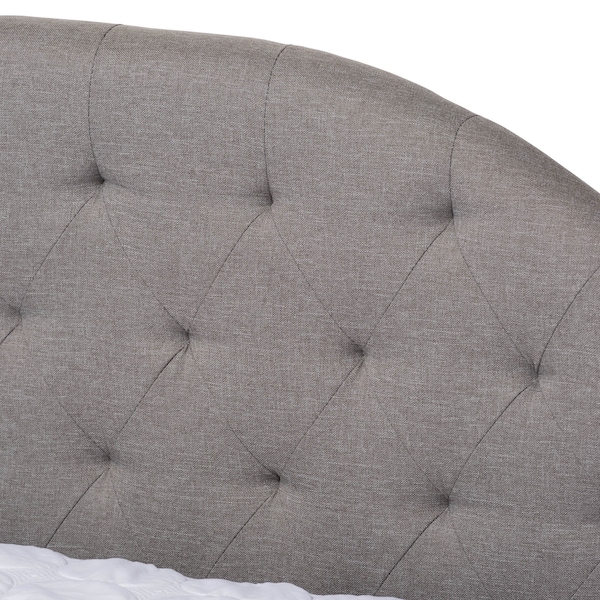 Baxton Studio Eliza Grey Upholstered Full Size Daybed with Trundle - 147-8716