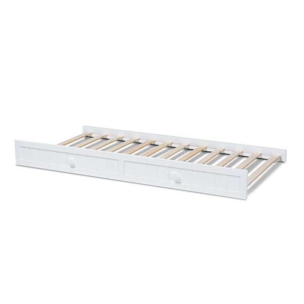 Baxton Studio Neves White Finished Wood Twin Size Trundle - 158-9658