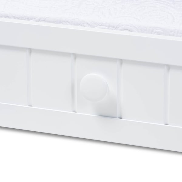 Baxton Studio Neves White Finished Wood Twin Size Trundle - 158-9658