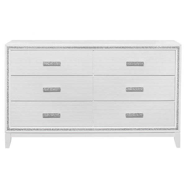 Global Furniture Usa Transitional Glam  Lily White Full Bed Group - 3880