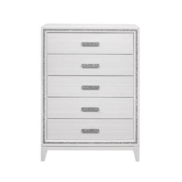 Global Furniture Usa Transitional Glam  Lily White Full Bed Group - 3880