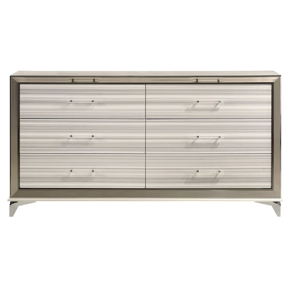 Global Furniture Usa Modern  Zebra Zambrano White Queen Bed Group - 3241