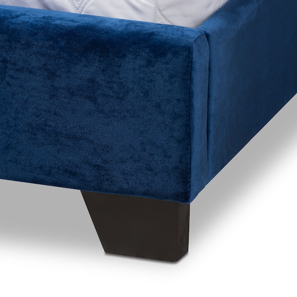 Baxton Studio Darcy Luxe and Glamour Navy Velvet Upholstered Full Size Bed - 149-8953