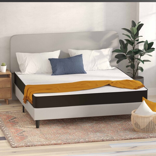 Flash Furniture 8" Hybrid Mattress, King Mattress in a Box - CL-E238-B-K-GG