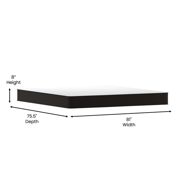 Flash Furniture 8" Hybrid Mattress, King Mattress in a Box - CL-E238-B-K-GG