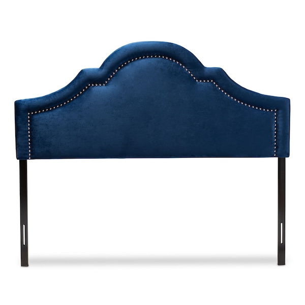 Baxton Studio Rita Royal Blue Velvet Upholstered Full Size Headboard - 155-9336