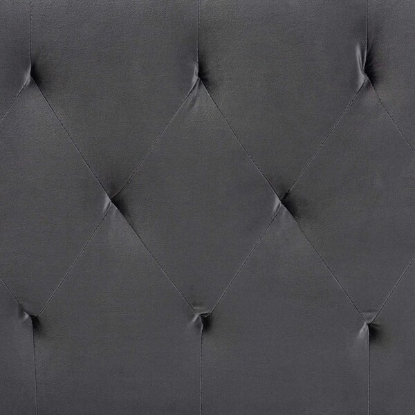 Baxton Studio Felix ModernGrey Velvet Upholstered Headboard-Queen - 198-12411-ZORO