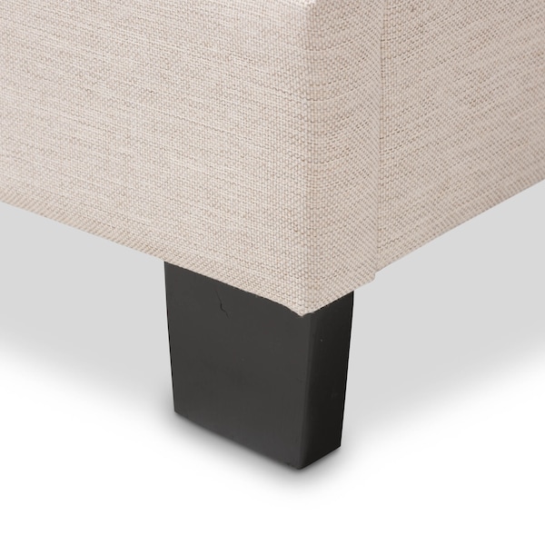 Baxton Studio Emerson Modern Light Beige Upholstered King Size Bed - 136-7444