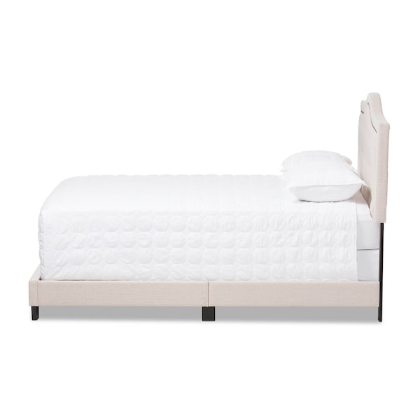 Baxton Studio Emerson Modern Light Beige Upholstered King Size Bed - 136-7444