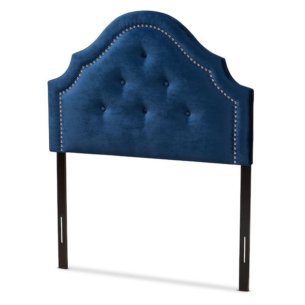 Baxton Studio Cora Royal Blue Velvet Upholstered Twin Size Headboard - 154-9321